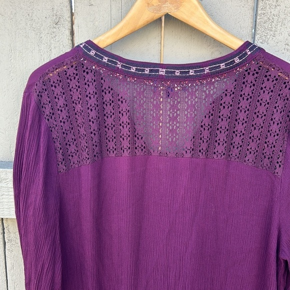 Artesia Bohemian Dress Burgundy Festival Hippie Embroidered Beach XL - Picture 6 of 7